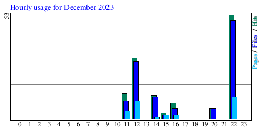 Hourly usage for December 2023