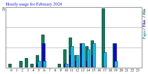 Hourly usage for February 2024